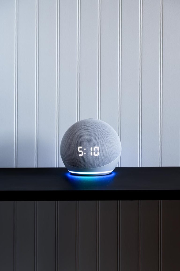Amazon echo dot smart alarm clock.